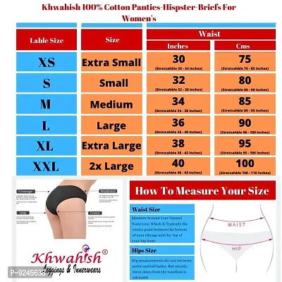 Khwahish Women?s Multi-Coloured Cotton Brief Panties (Combo Pack of 3, 5  10)-thumb4