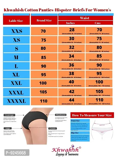 Khwahish Women?s Cotton Hosiery Panty Bikini Briefs ( Multi Color ) Pack of 3 Pieces-thumb4