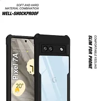 S Hardline Shock Proof Clear Protective Ipaky Back Cover for Google Pixel 7A Transparent Soft Silicon TPU Shockproof-thumb3