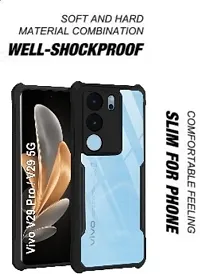 S Hardline Shock Proof Clear Protective Ipaky Back Cover for Vivo V29 5G Transparent Soft Silicon TPU Shockproof-thumb2