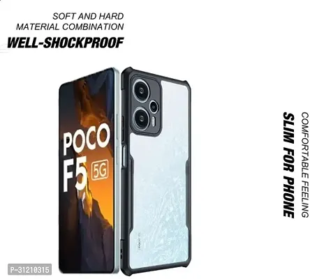 S Hardline Shock Proof Clear Protective Ipaky Back Cover for Poco F5 pocket friendly Slim profile-thumb4