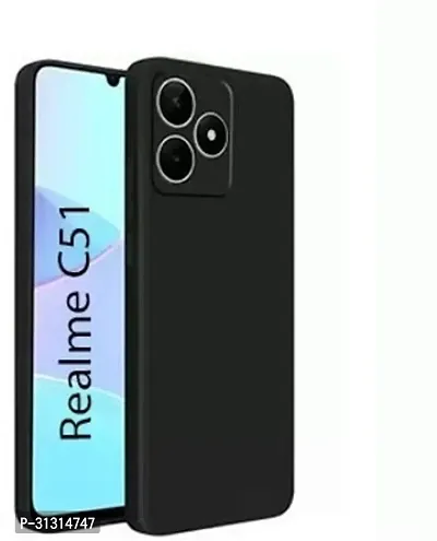 S Hardline Soft Silicon Flexible Case for Realme C51 Microfiber Cloth Cushion  shock absorbent scratch resistant