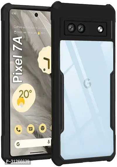 S Hardline Shock Proof Clear Protective Ipaky Back Cover for Google Pixel 7A Boom TPU With Camera Protection-thumb0