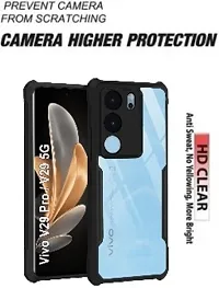 S Hardline Shock Proof Clear Protective Ipaky Back Cover for Vivo V29 5G Transparent Soft Silicon TPU Shockproof-thumb3