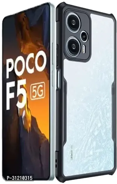 S Hardline Shock Proof Clear Protective Ipaky Back Cover for Poco F5 pocket friendly Slim profile