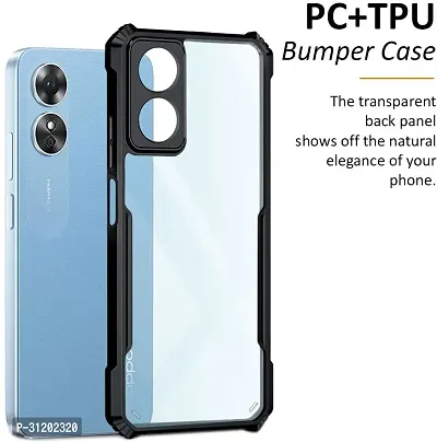 S Hardline Shock Proof Clear Protective Ipaky Back Cover for Oppo A17 Boom TPU With Camera Protection-thumb2