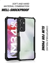 S Hardline Shock Proof Clear Protective Ipaky Back Cover for Samsung Galaxy M34 5G camera Protection from shocks and scratches.-thumb1