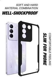 S Hardline Shock Proof Clear Protective Ipaky Back Cover for Vivo V29 Pro Raised edges lift the screen and camera lens-thumb3