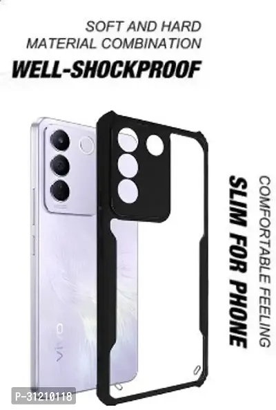 S Hardline Shock Proof Clear Protective Ipaky Back Cover for Vivo V29 Pro Raised edges lift the screen and camera lens-thumb4