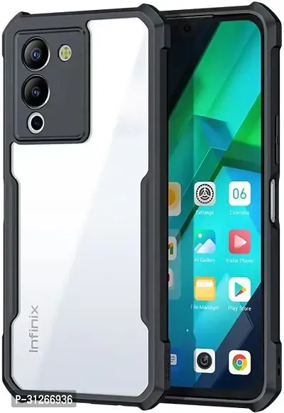 S Hardline Shock Proof Clear Protective Ipaky Back Cover for Infinix Note 12 Turbo Buffed corners to protect from shocks and dents-thumb0