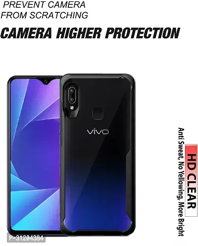 S Hardline Shock Proof Clear Protective Ipaky Back Cover for Vivo Y95 Bubble Proof Bumper case-thumb2