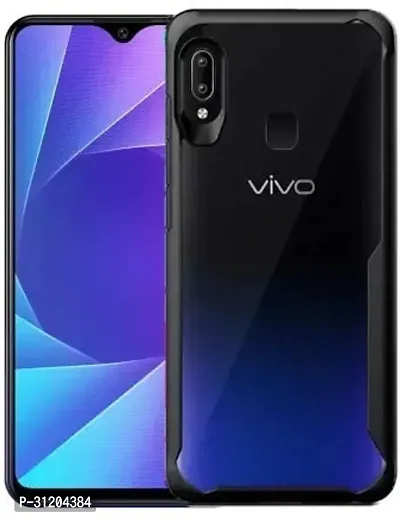 S Hardline Shock Proof Clear Protective Ipaky Back Cover for Vivo Y95 Bubble Proof Bumper case