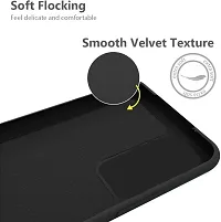 S BlueHardline Soft Silicon Flexible Case for Samsung Galaxy M04 Microfiber Cloth Cushion  camera Protection from shocks and scratches.-thumb1