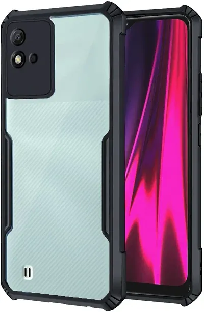 Realme Narzo 50i Back Cover | Transparent Crystal Clear Hard PC Back Case with TPU Bumper by-Sfprintz