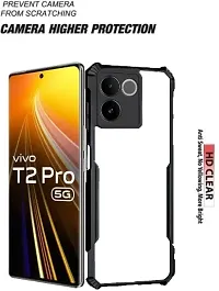 S Hardline Shock Proof Clear Protective Ipaky Back Cover for Vivo T2 Pro 5G Transparent Soft Silicon TPU Shockproof-thumb2