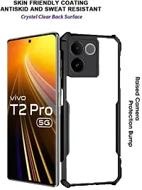 S Hardline Shock Proof Clear Protective Ipaky Back Cover for Vivo T2 Pro 5G Transparent Soft Silicon TPU Shockproof-thumb1