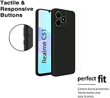 S BlueHardline Soft Silicon Flexible Case for Realme C51 inner Soft Microfiber Cloth Cushion Lining Premium Rubberised Candy Case-thumb2