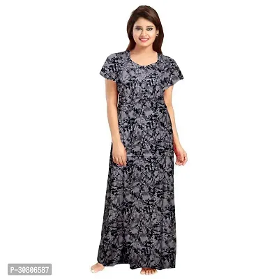 Comfortable Multicoloured Cotton Blend Nighty For Women-thumb0