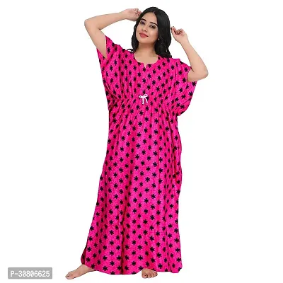 Comfortable Multicoloured Cotton Blend Nighty For Women-thumb0