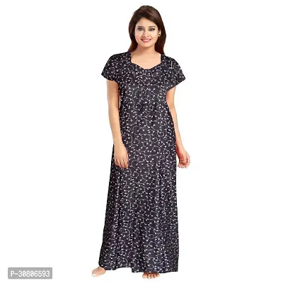 Comfortable Multicoloured Cotton Blend Nighty For Women-thumb0