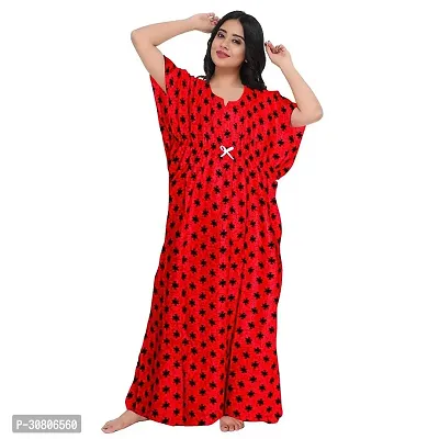 Comfortable Multicoloured Cotton Blend Nighty For Women-thumb0