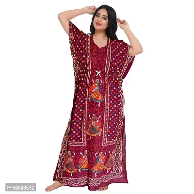 Comfortable Multicoloured Cotton Blend Nighty For Women