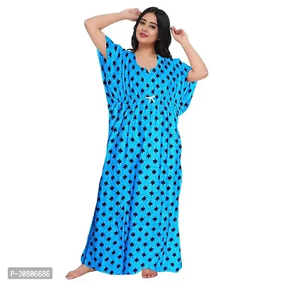 Comfortable Multicoloured Cotton Blend Nighty For Women-thumb0