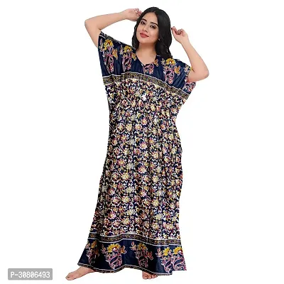 Comfortable Multicoloured Cotton Blend Nighty For Women-thumb0