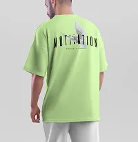 Mens Oversize cotton tshirt, made of polycotton with back front print design.-thumb1