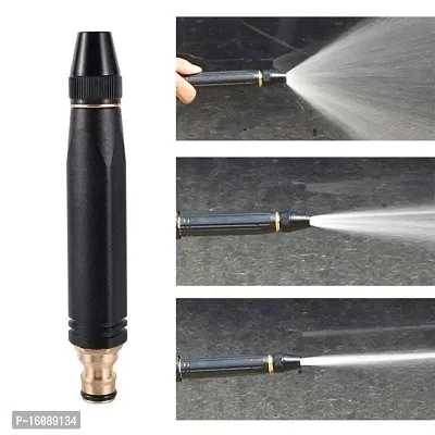 KRUPASADHYA Brass Nozzle Water Spray Gun Jet Hose Pipe High Pressure For Car,Bike,Window Cleaning Plants Gardening (Without Pipe) Suitable for 1/2 Hose Pipe (Black Pensile spray)