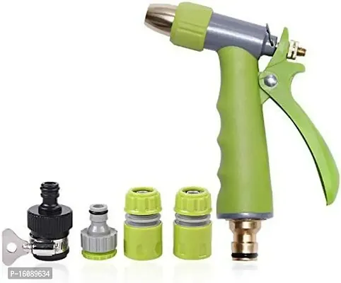 KRUPASADHYA Brass Nozzle Water Spray Gun Jet Hose Pipe High Pressure For Car,Bike,Window Cleaning Plants Gardening (Without Pipe) Suitable for 1/2 Hose Pipe (COPPER GARDEN HOSE SPRAY GUN 4 PCS)