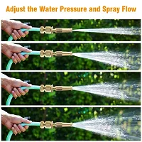 KRUPASADHYA Brass Nozzle Water Spray Gun Jet Hose Pipe High Pressure For Car,Bike,Window Cleaning Plants Gardening (Without Pipe) Suitable for 1/2 Hose Pipe (Nozzle)-thumb1