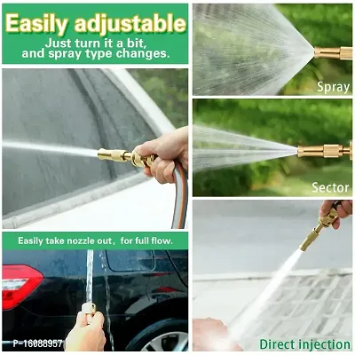KRUPASADHYA Brass Nozzle Water Spray Gun Jet Hose Pipe High Pressure For Car,Bike,Window Cleaning Plants Gardening (Without Pipe) Suitable for 1/2 Hose Pipe (Nozzle)-thumb4