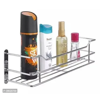 Rectangular Self-Adhesive Metal Bathroom Rack Storage Shelves,Steel Bathroom Shelf Organizer Storage