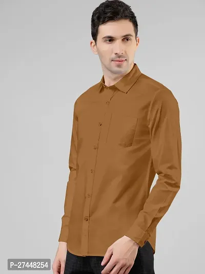 Reliable Lycra Solid Casual Shirts For Men-thumb2