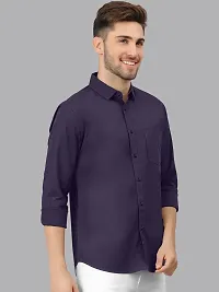 Reliable Lycra Solid Casual Shirts For Men-thumb1