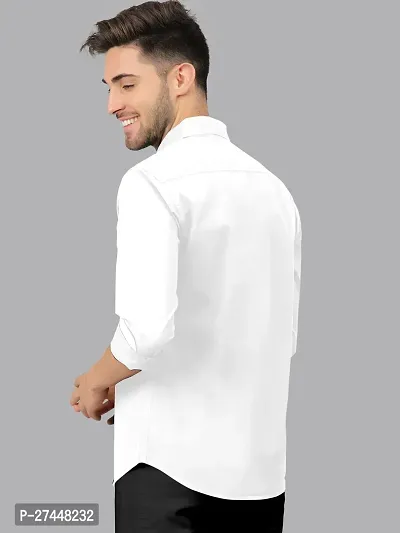 Reliable Lycra Solid Casual Shirts For Men-thumb2