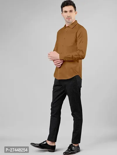 Reliable Lycra Solid Casual Shirts For Men-thumb5