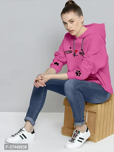 Stylish Cotton Blend Solid Sweatshirts For Women