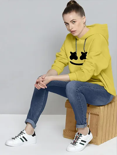 Stylish Blend Solid Sweatshirts For Women