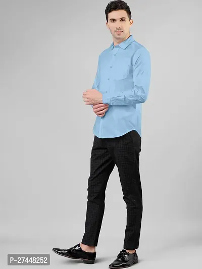 Reliable Lycra Solid Casual Shirts For Men-thumb4