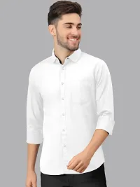 Reliable Lycra Solid Casual Shirts For Men-thumb3