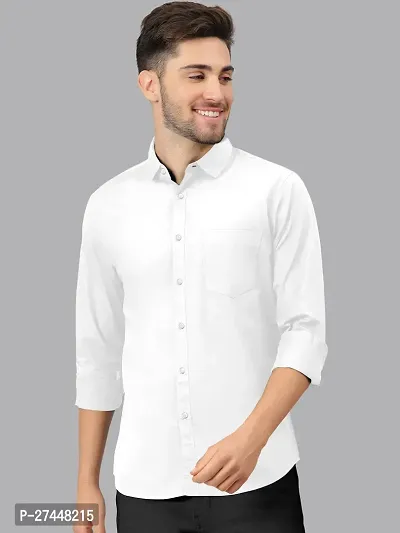 Reliable Lycra Solid Casual Shirts For Men-thumb4