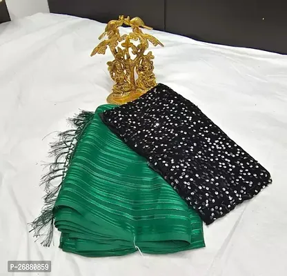 Stylish Georgette Dark Green Saree with Blouse piece For Women-thumb0