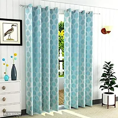 Stylish Multicoloured Polyester Printed Door Curtains-thumb0