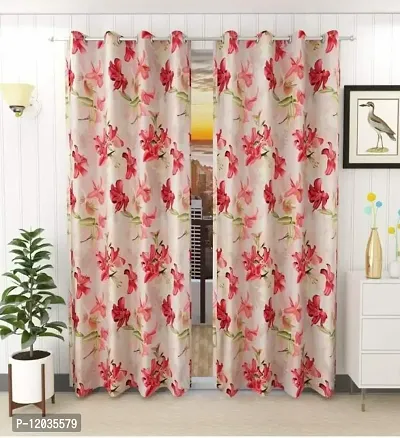 Stylish Multicoloured Polyester Printed Door Curtains-thumb0