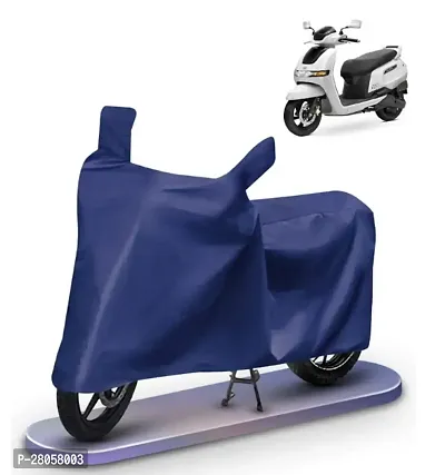 FABTEC Electric Scooter/Scooty Body Cover for TVS iQube with Adjustable Buckle Lock for a Secure Fit (Blue)