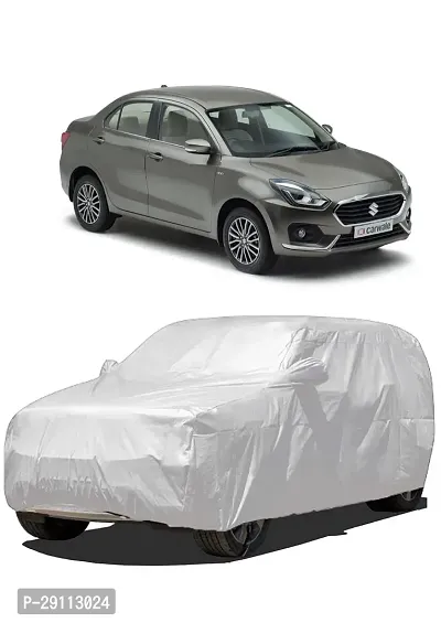 CAR Cover for Maruti Suzuki Swift DZIRE (Swift DZIRE CAR Cover/Swift DZIRE CAR Cover Waterproof/Maruti Suzuki Swift DZIRE CAR Cover/CAR Cover for Swift DZIRE) (Silver)