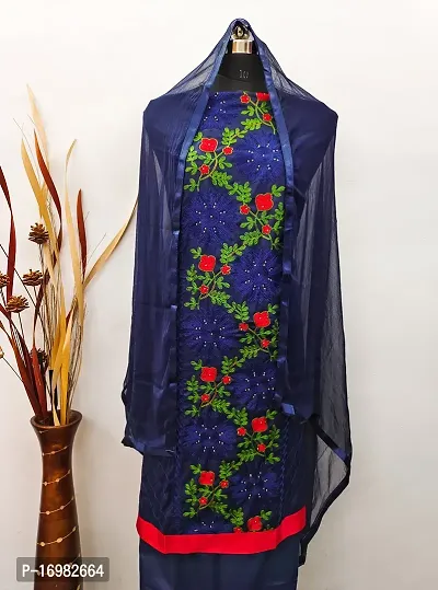 Elegant  Cotton  Dress Material with Dupatta For Women-thumb0