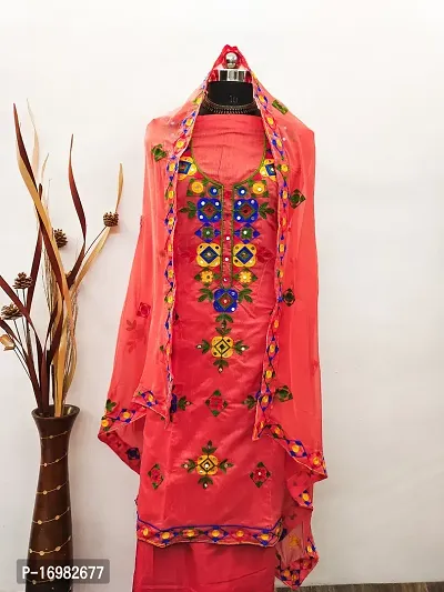 Elegant  Chanderi Cotton  Dress Material with Dupatta For Women